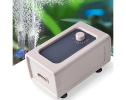 Aquarium Luchtpomp 7W – Stil – 2 Uitgangen – Instelbaar tot 800 L/u – Inclusief Accessoireset