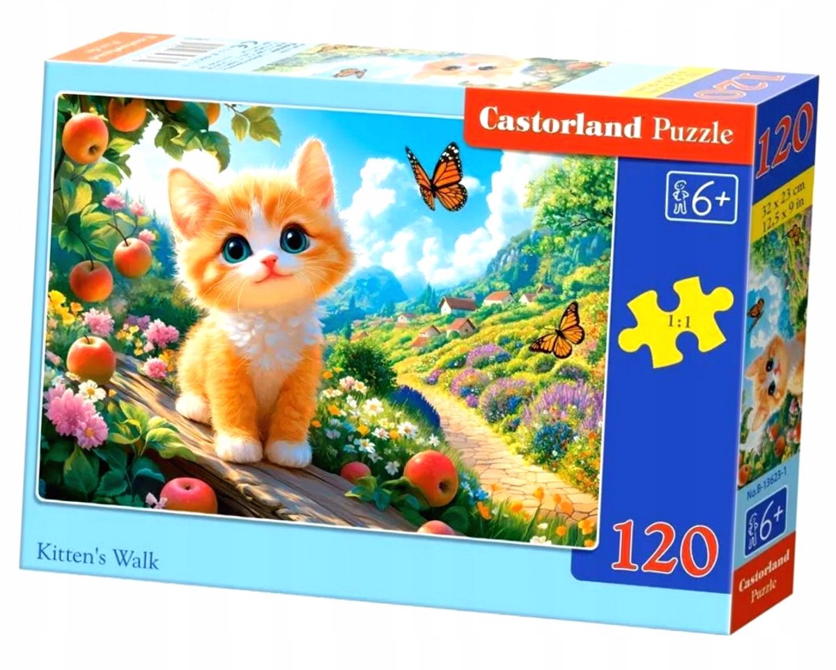 Castorland Puzzel 120 Stukjes Kitten's Walk - Leeftijd 6+