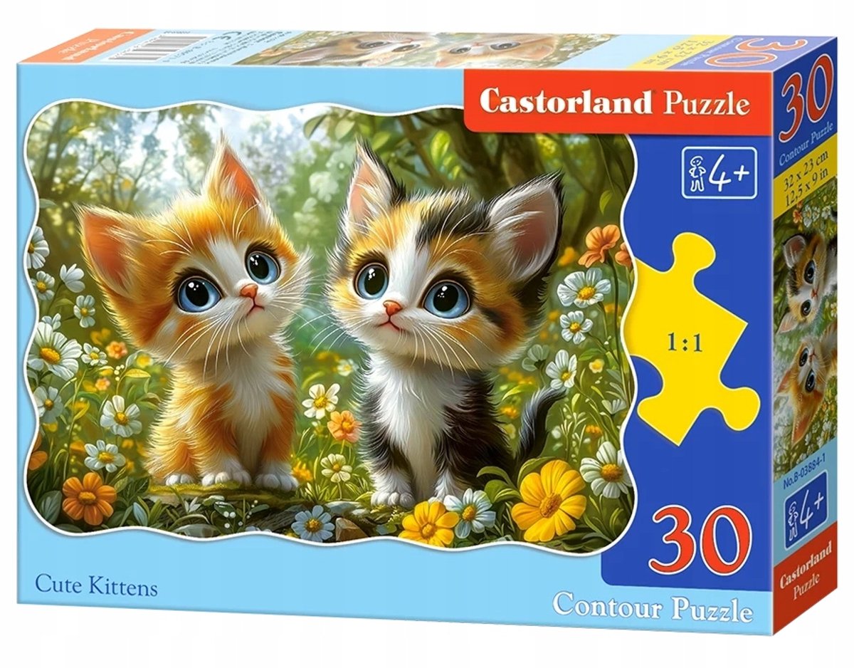 Castorland Puzzel 30 Stukjes: Schattige Kittens, Vanaf 4 Jaar
