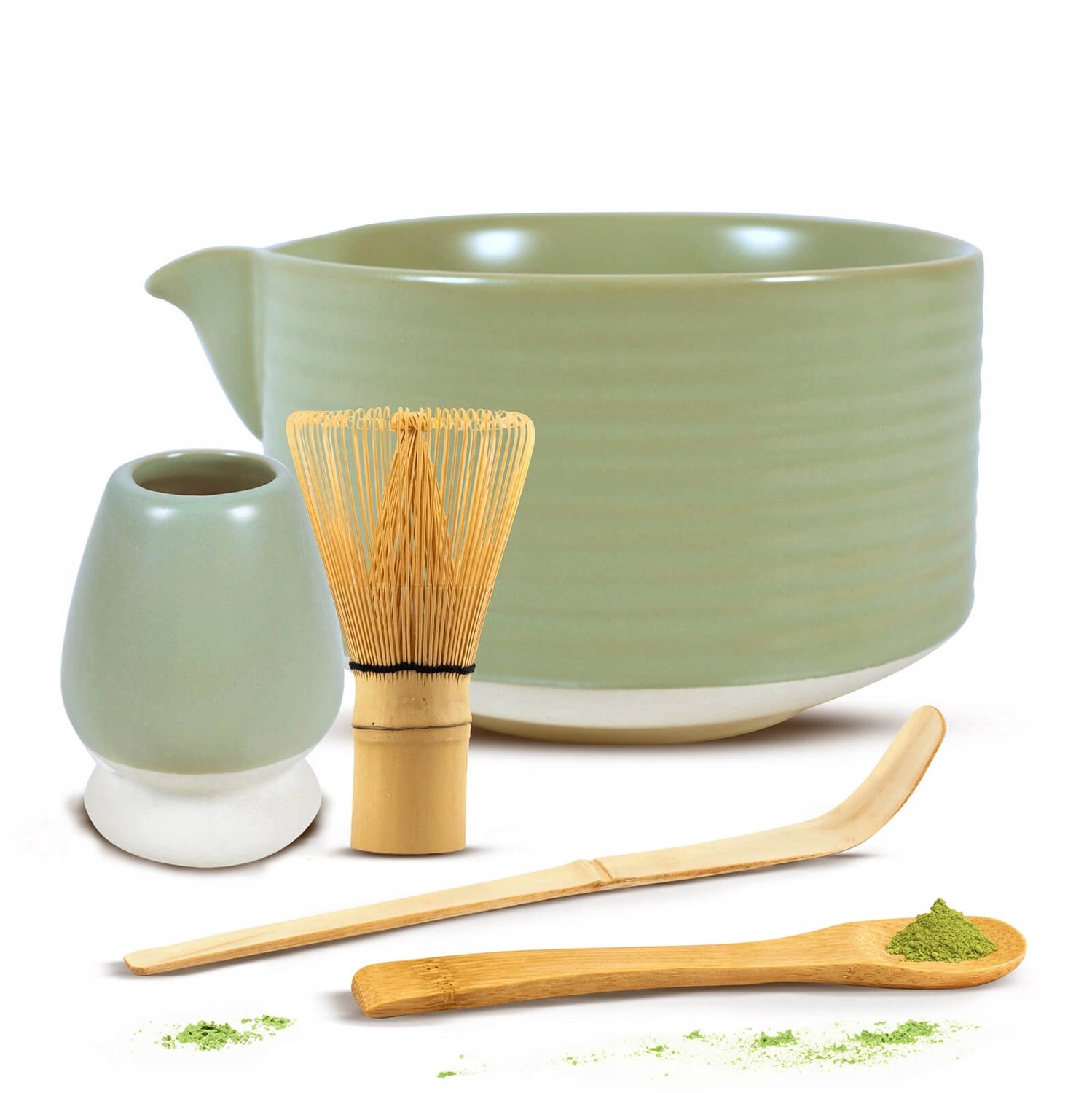 Matcha Thee Set Aki: Komplete Set met Matchawan & Bamboe Accessoires