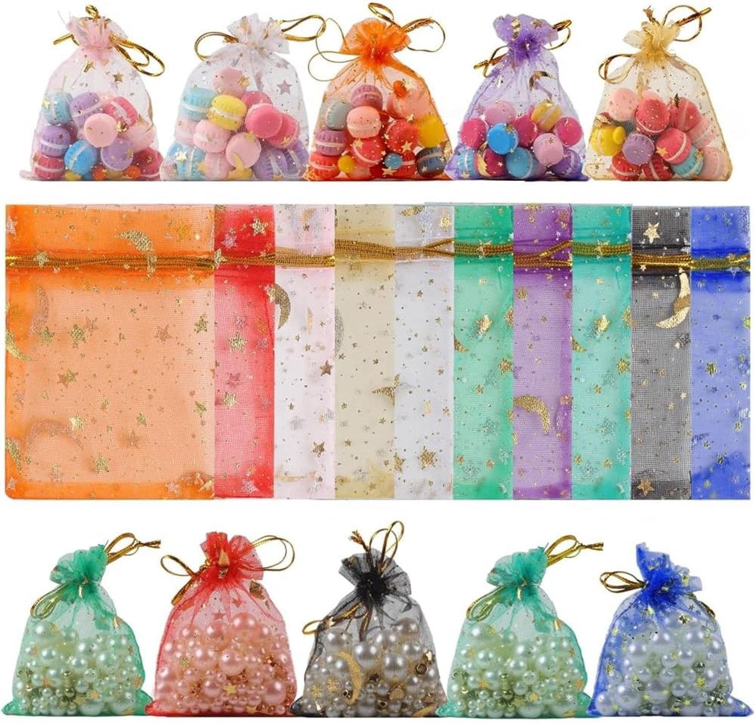 Organzazakjes - Wit - 9 x 12 cm - Licht en Ademend - Voor Geschenken en Decoratie