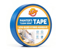 LLPT Schilderplakband, blauw, 24 mm x 50 m, schilderstape & afplakband, Washi-tape, hoge kleefkracht en uv-bestendig - ShopVlot
