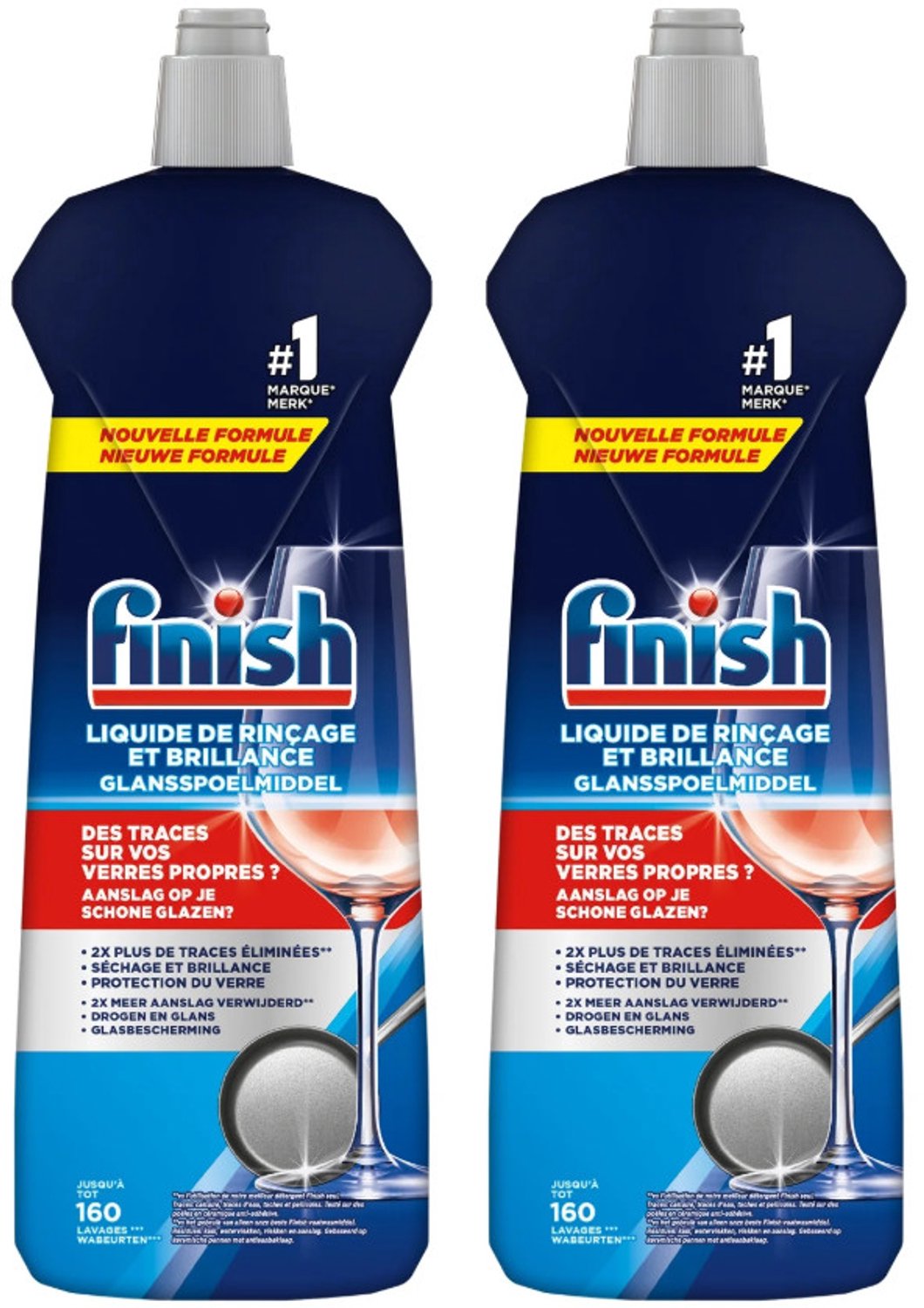 Finish Plus - Glansspoelmiddel - Multipack - 1600ml (2x800ml) - 320 (2x160) Wasbeurten