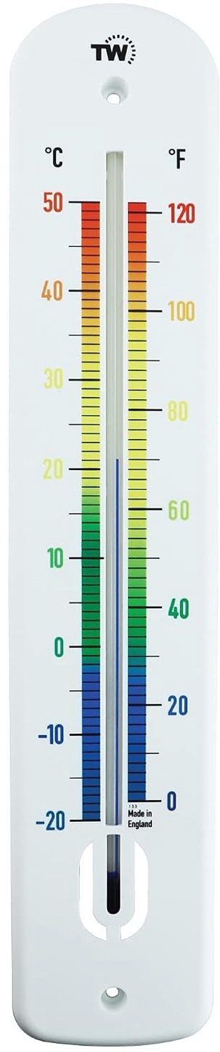 Buitenthermometer - Meerkleurig - 380 mm - Klassieke Thermometer voor Binnen en Buiten - Voor Tuin en Kas