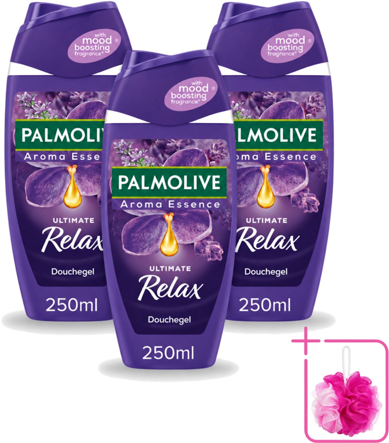 3 x Palmolive - Arroma Essence - Douchegel - Lavendel & Ylang Ylang - Ultimate Relax - 250 ml - Bulkverpakking - Douchegel - Douchemop - Ontspanning