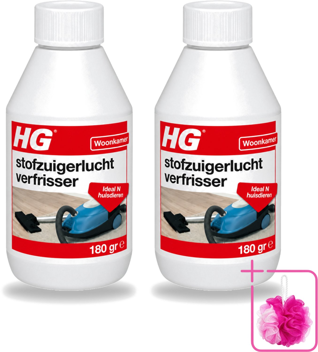 2 x HG - Stofzuigerlucht Verfrisser - Frisse Geur tijdens Stofzuigen - 180 g - Bulkverpakking - Stofzuiger geur - Douchemop - Stofzuiger lucht verfrisser