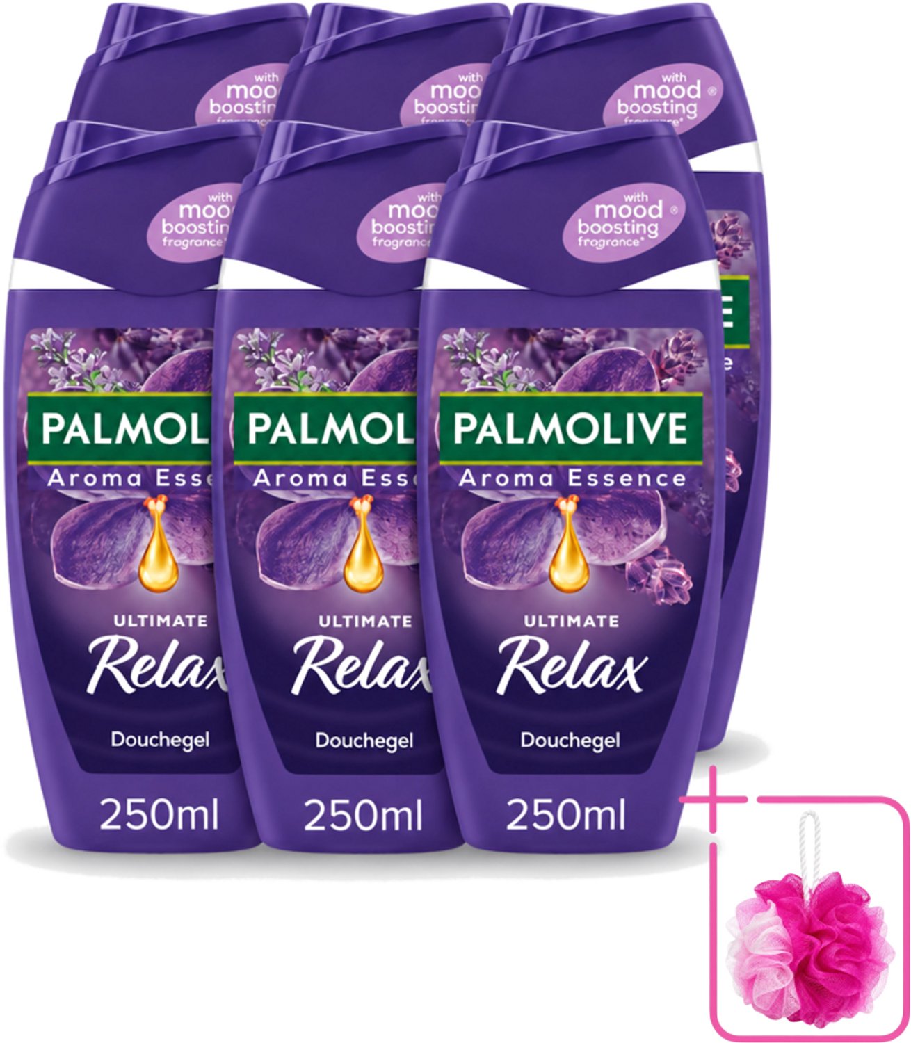 6 x Palmolive - Arroma Essence - Douchegel - Lavendel & Ylang Ylang - Ultimate Relax - 250 ml - Bulkverpakking - Douchegel - Douchemop - Ontspanning