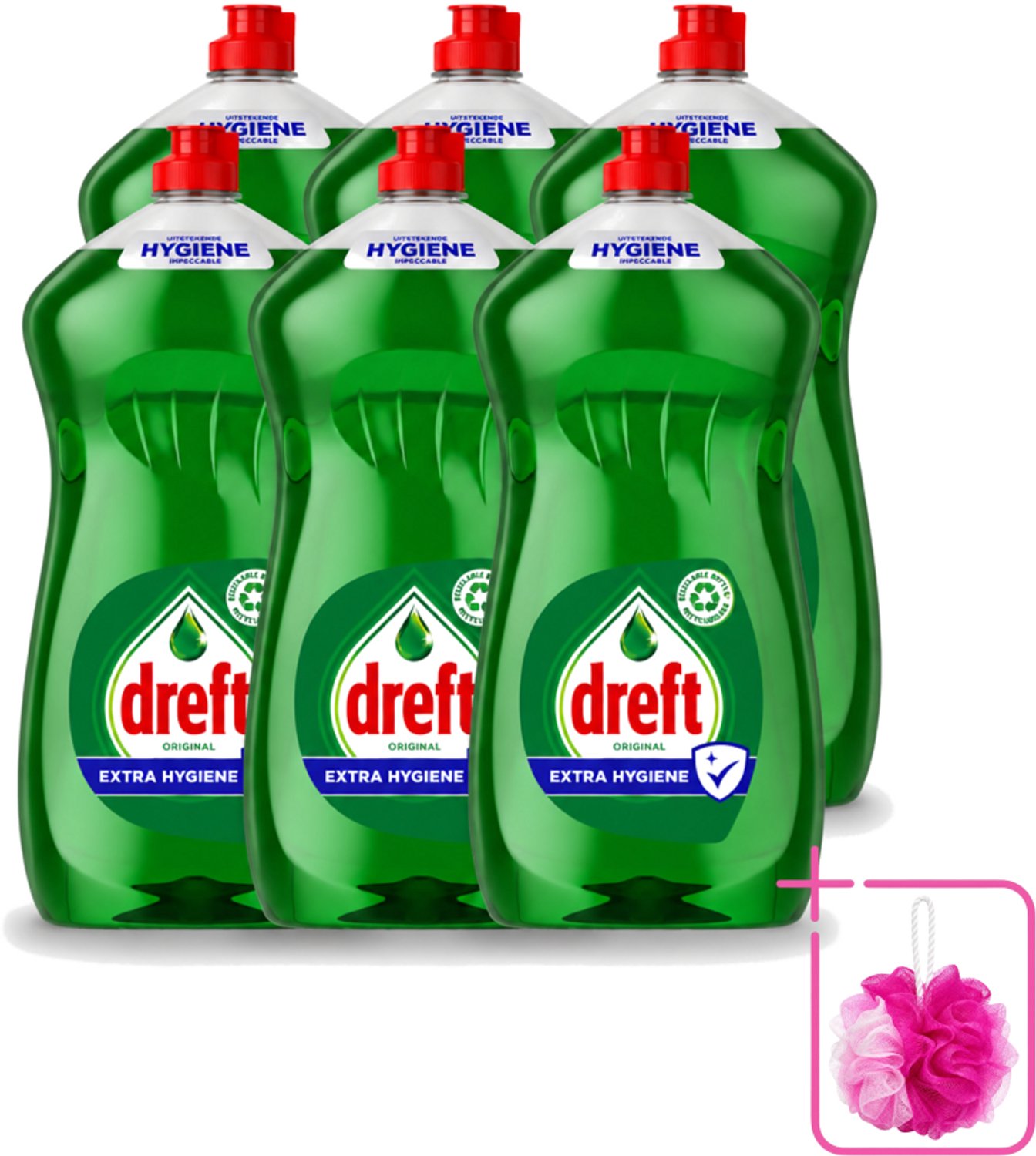 6 x Dreft Original - Vloeibaar Afwasmiddel - Extra Hygiëne - 1.2 L - Bulkverpakking - Afwasmiddel vaat - Hygiëne vaat