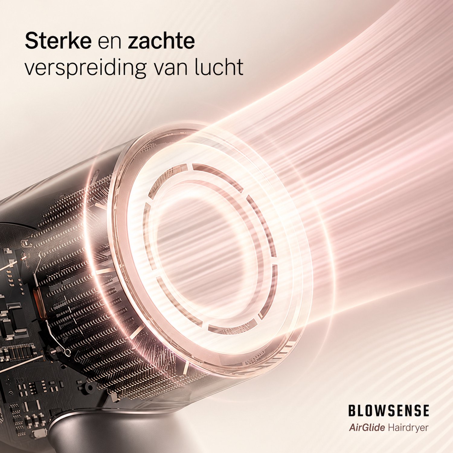 BlowSense® AirGlide - Föhn met Diffuser en Concentrator - LED Scherm - Haardroger met Ionentechnologie - 3 Magnetische Opzetstukken - Inclusief Magnetisch Ophangsysteem - Luxe Cadeauverpakking - Platina Grijs - 2026 Model thumbnail 4