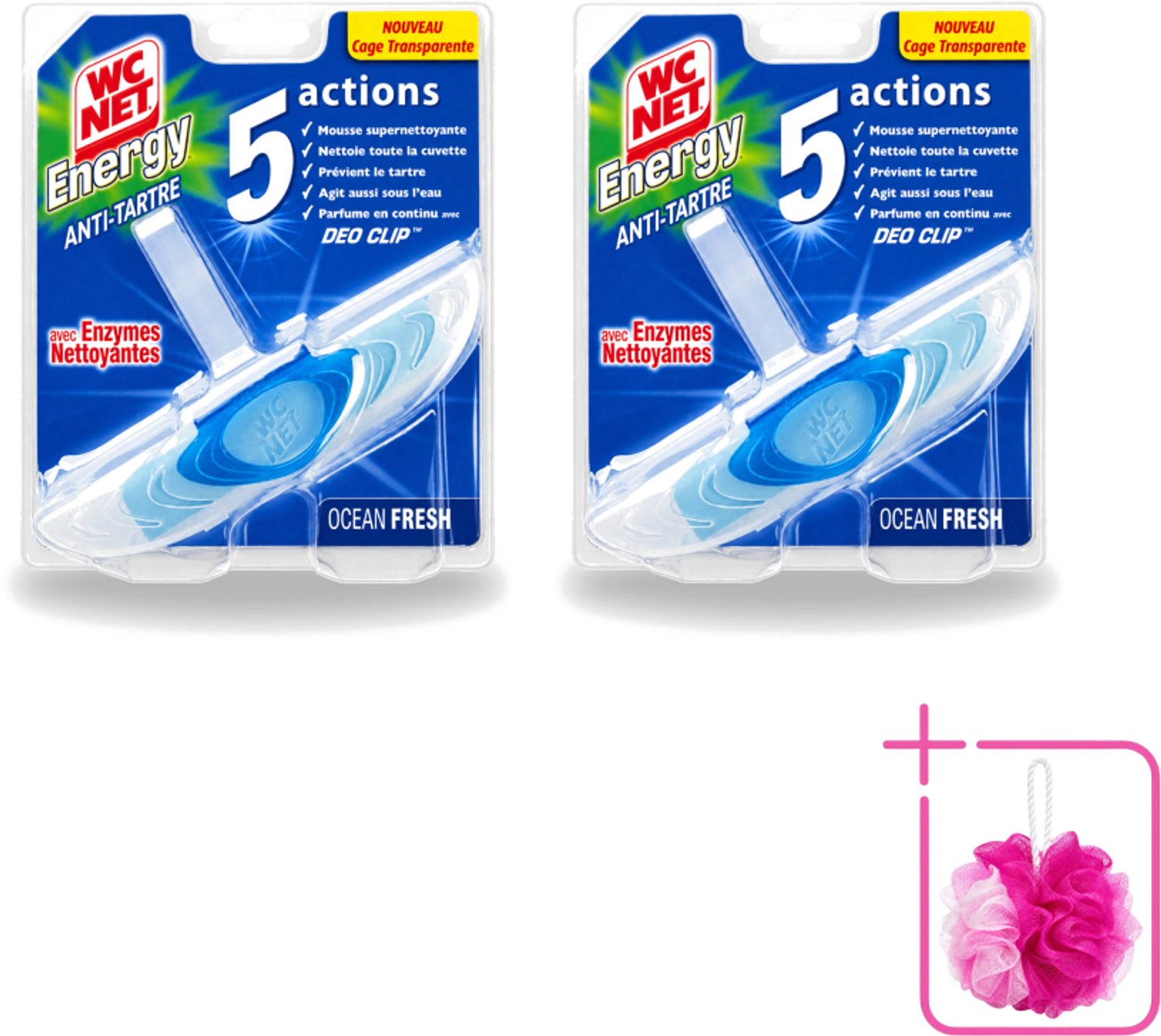 2 x WC Net - Toiletblok - Ocean Fresh - 1 Blokje - Bulkverpakking - WC net - Douchemop - Toilet net