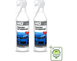 2 x HG - Insectenverwijderaar - Verwijdert Hardnekkige Insectresten - 500 ml - Grootverpakking - Insectenverwijderaar Auto - Insectenverwijderaar Motoren - Insectenverwijderaar Helmen - Insectenverwijderaar Scooters - Insectenverwijderaar Bromfiets