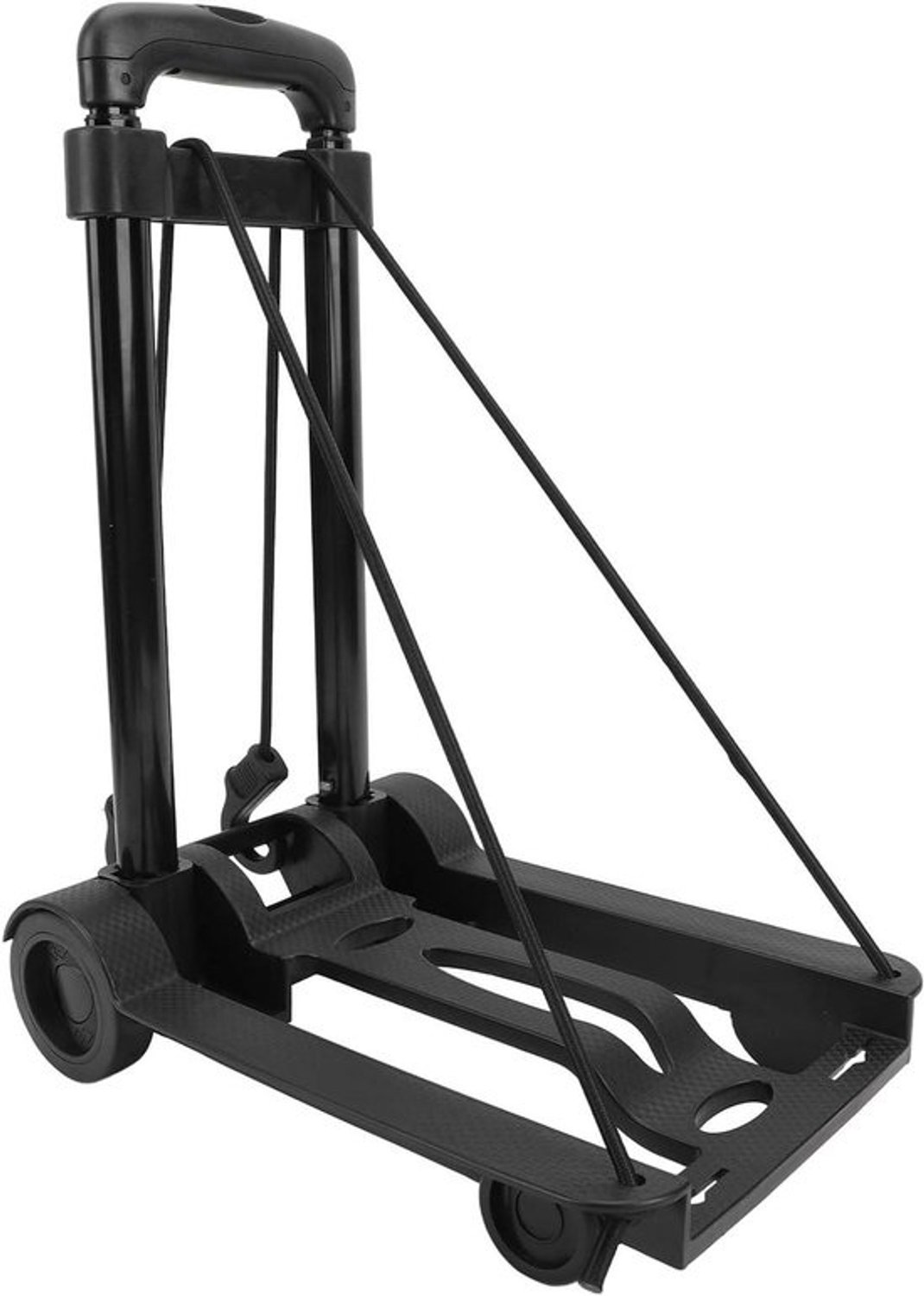 Opvouwbare steekwagen - Bagagekarretje Trolley - Zware Lasten Verplaatsen - Duurzaam ijzeren frame - 25 kg capaciteit - Zwart