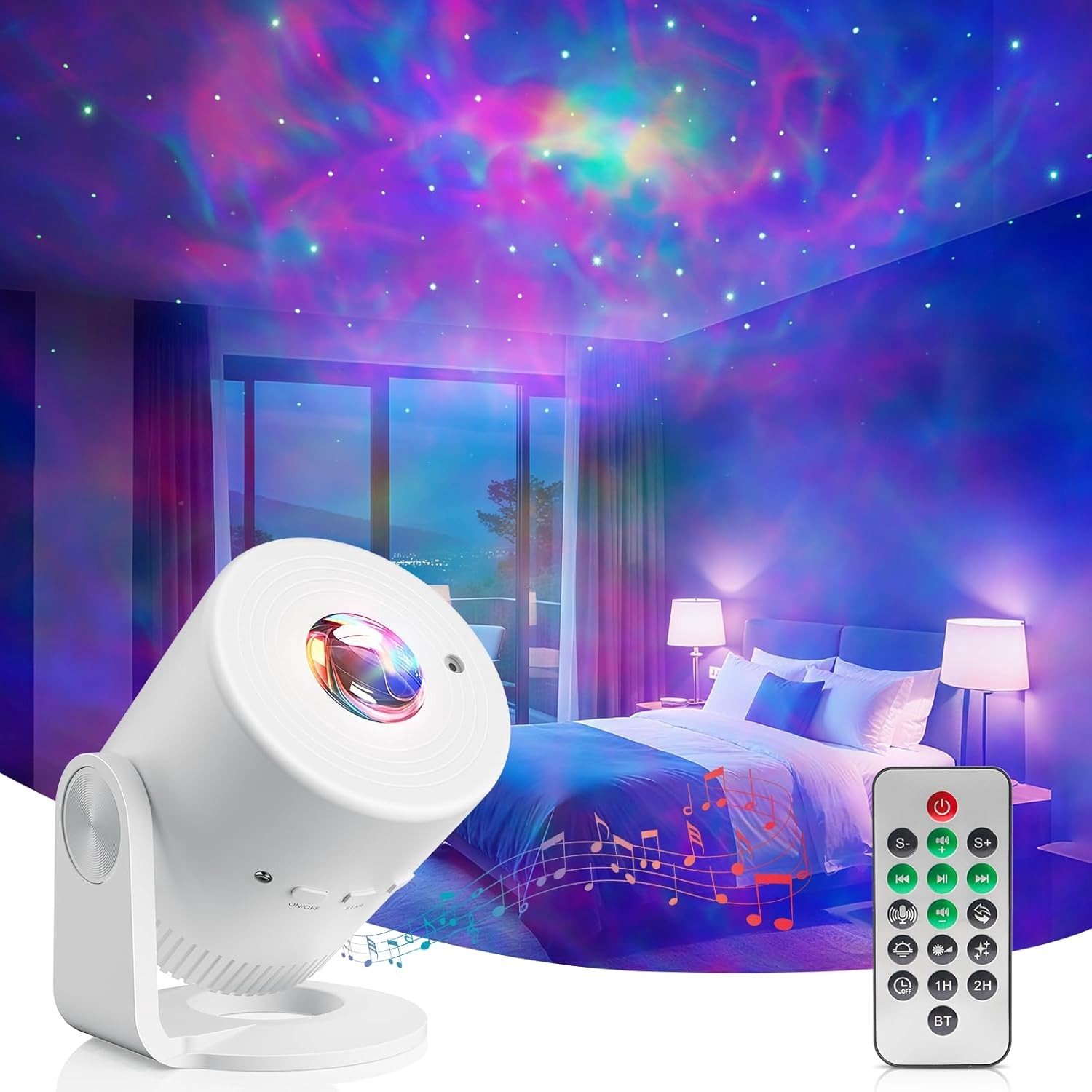 Sterrenhemel projector - Multikleur - 1 Pièce Ancienne - LED Projector met Afstandsbediening en Timer - Voor Ontspanning en Romantische Avonden