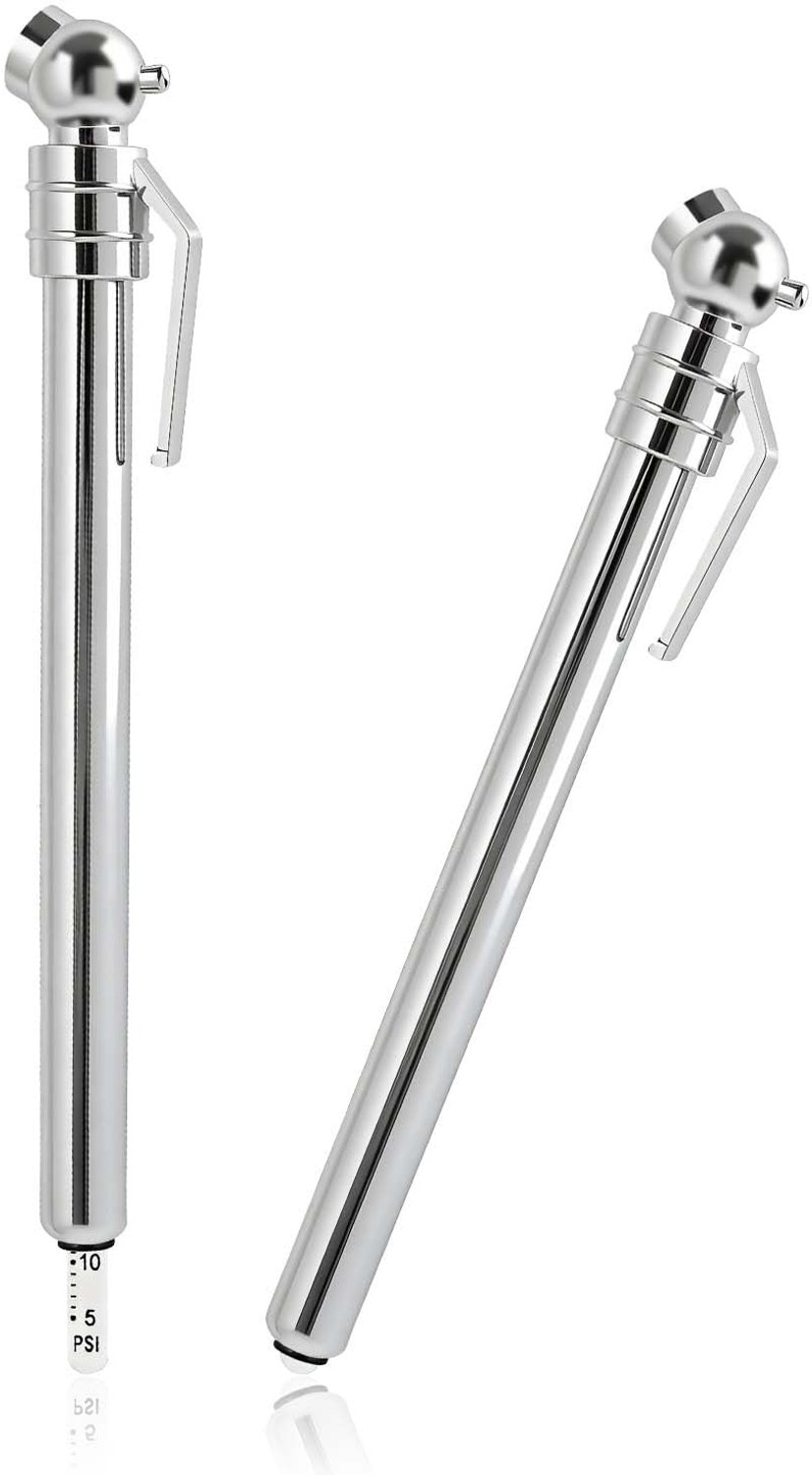 Tire Air Pressure Gauge - 2 stuks - RVS - Compact en betrouwbaar voor auto, motor, fiets en vrachtwagen - Vemera