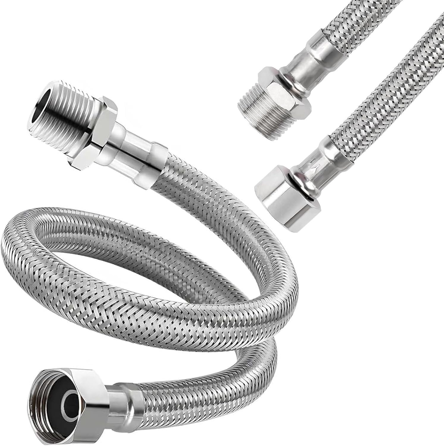 Flexibele slang 3/8 inch - Duurzaam roestvrij staal - Ideaal voor wateraansluiting - ShopVlot