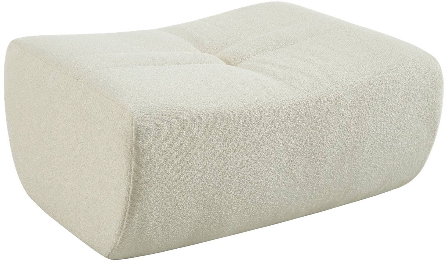 sweeek Poef, voetenbankje voor sokol loungestoel met getextureerde bouclé stof - sokol Wit