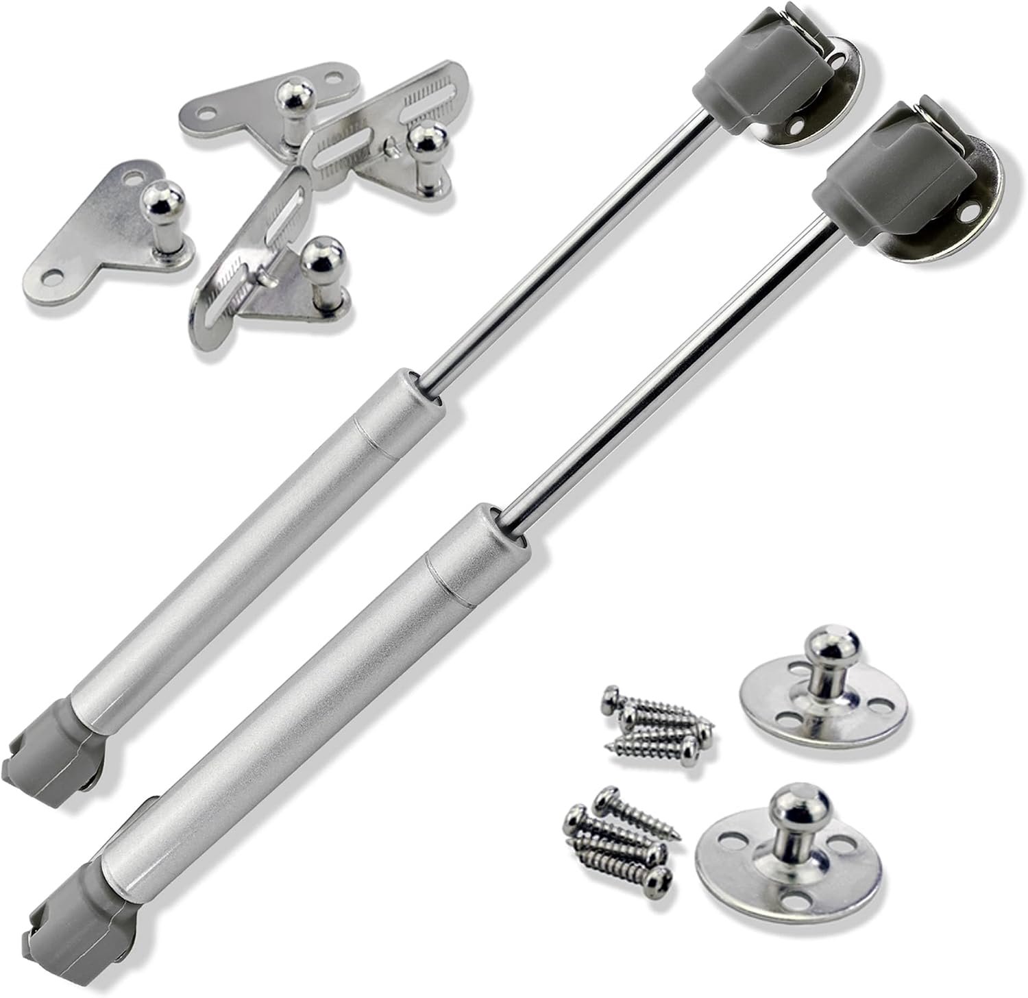 Meubel gasveren 50N - 247mm lengte - metalen gasveer - zachte opening en sluiting - ShopVlot
