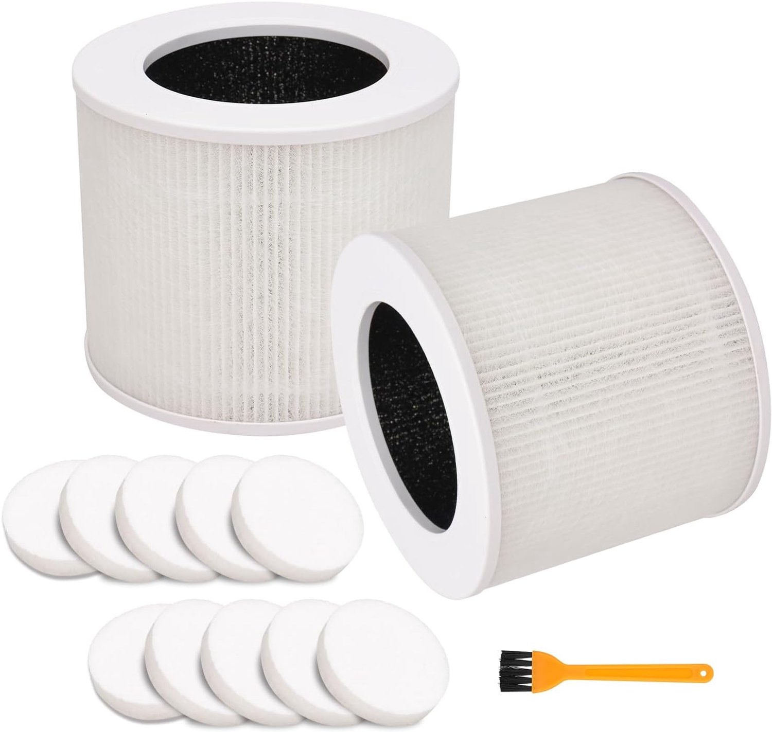 Vervangfilters voor luchtzuiveraar - 2 stuks - Compatibel met LEVOIT Core Mini - 3-fasen filtratie - ShopVlot