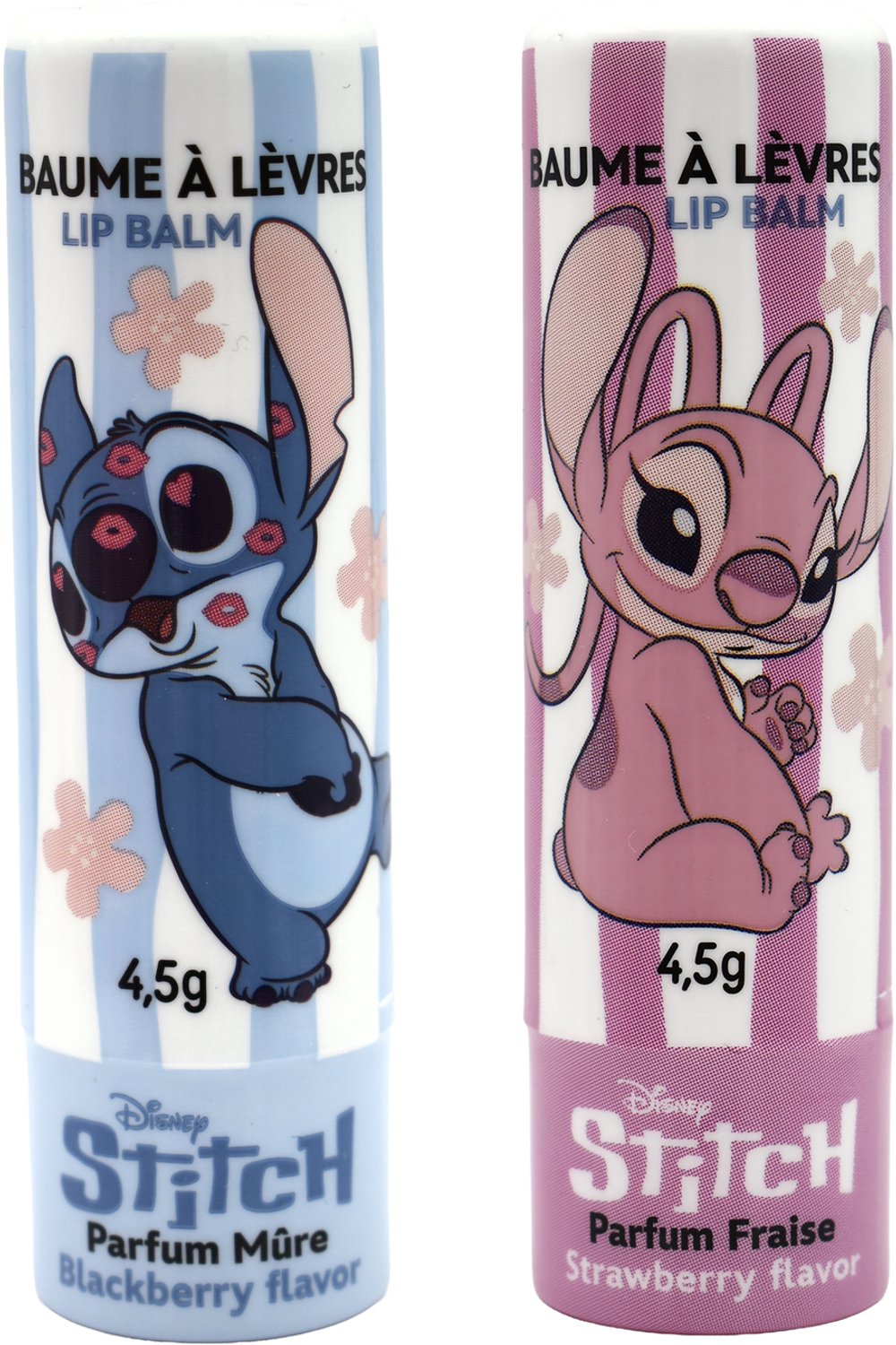 Stitch en Angel Lippenbalsem Set - Lip Balm - Aardbei en Braam Smaak - 2 x 4,5 Gram - Vegan