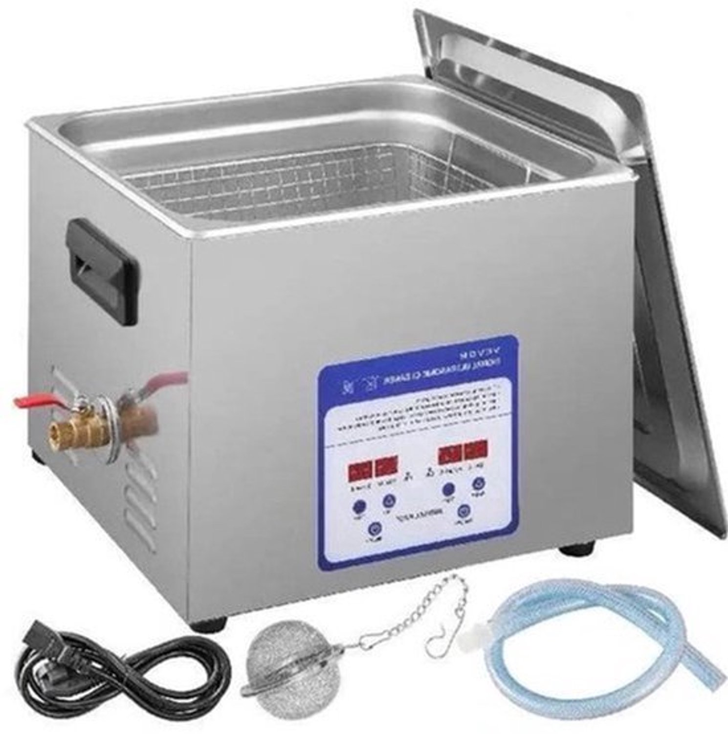 Ultrasoon reiniger - Draagbaar - Reinigingsapparaat voor Sieraden en Brillen - 316 RVS - Capaciteit 30L - Frequentie 40kHz - 220V - Zilver