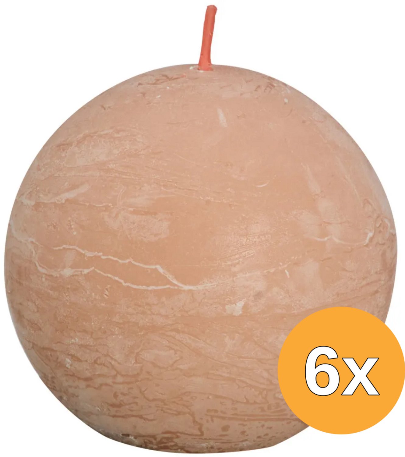 Bolsius Bolkaarsen Shine 6 st rustiek 76x71 mm mistroze