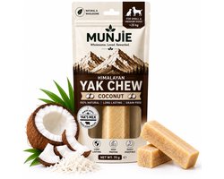 MUNJIE Coconut Yak Chew – Himalaya Yak Kauwstaaf met Kokos – Natuurlijke Hondensnack – 70 g - yak kaas
