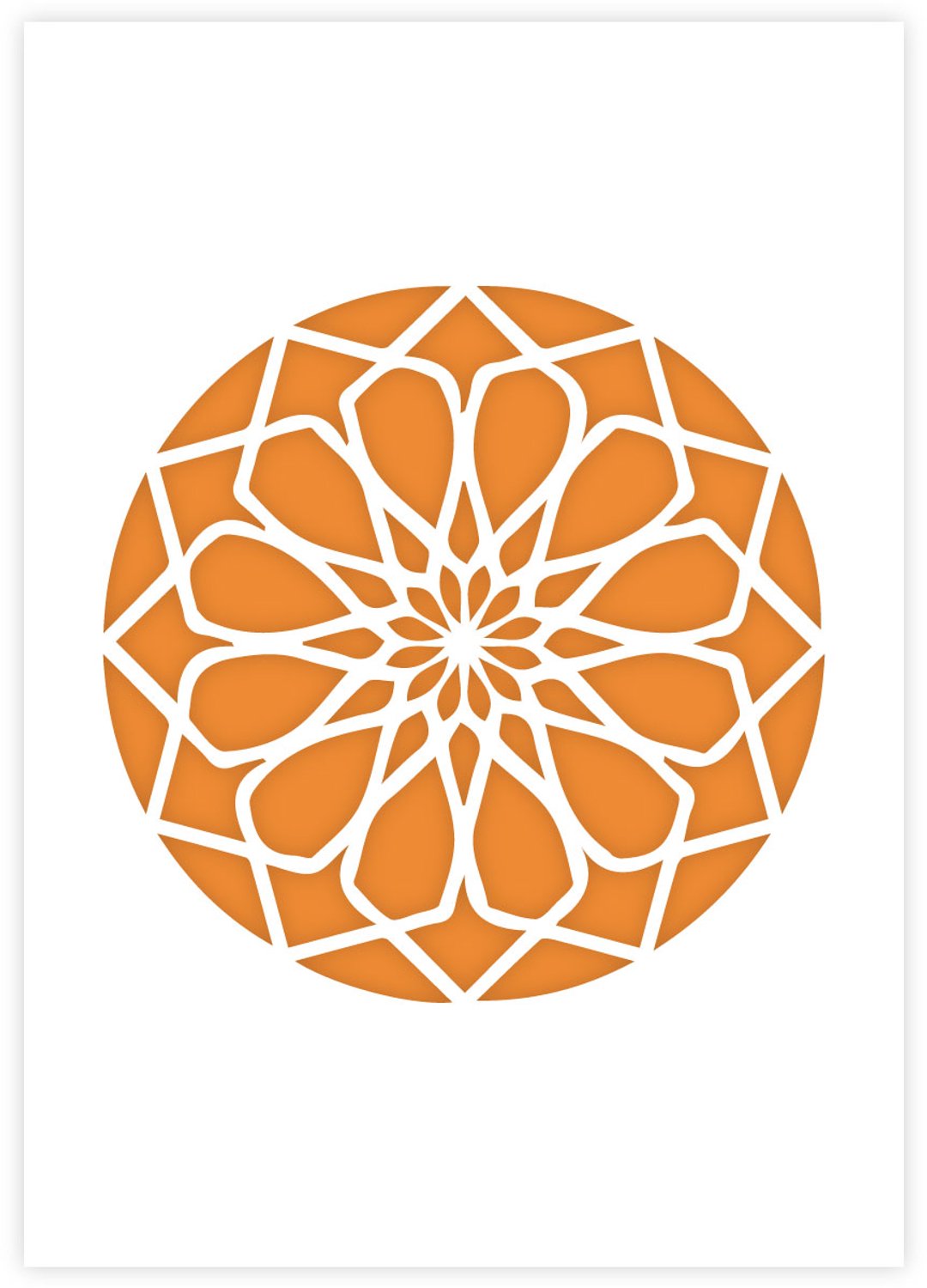 QBIX Mandala Sjabloon A5 Formaat Kunststof - Uitsnede diameter 12,5cm