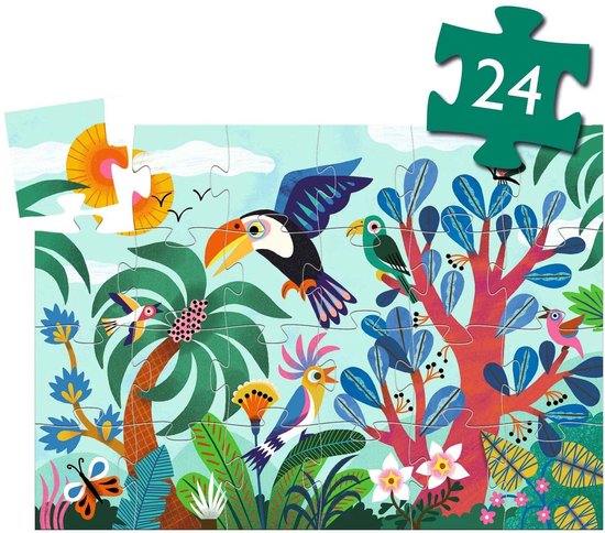 Djeco - Puzzel Toekan Coco - 24 Puzzelstukken - Vanaf 3 jaar - DJ07283 van Djeco — afbeelding 3