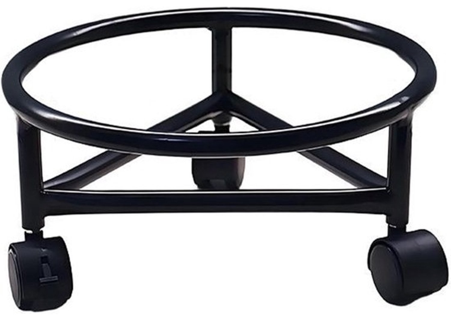 Plantenwagen met wielen - Bloempotstandaard Mobiel - Planten Verplaatsen - Vergrendelbare zwenkwielen - 30 cm - Zwart
