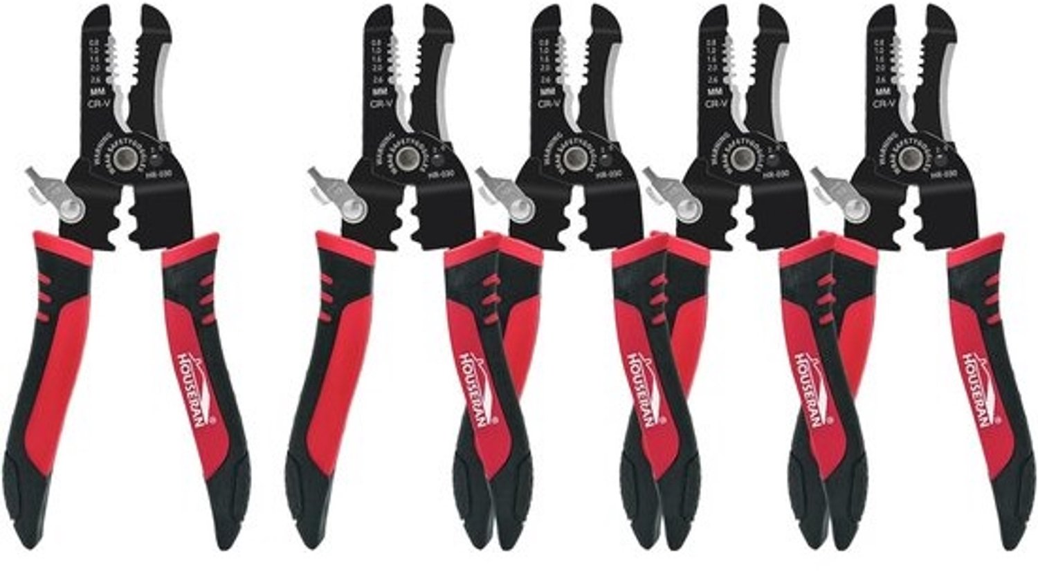 Draadstripper krimpgereedschap - Elektrische tang - Snel draden strippen - CR-V staal constructie - 10-20 AWG - Rood