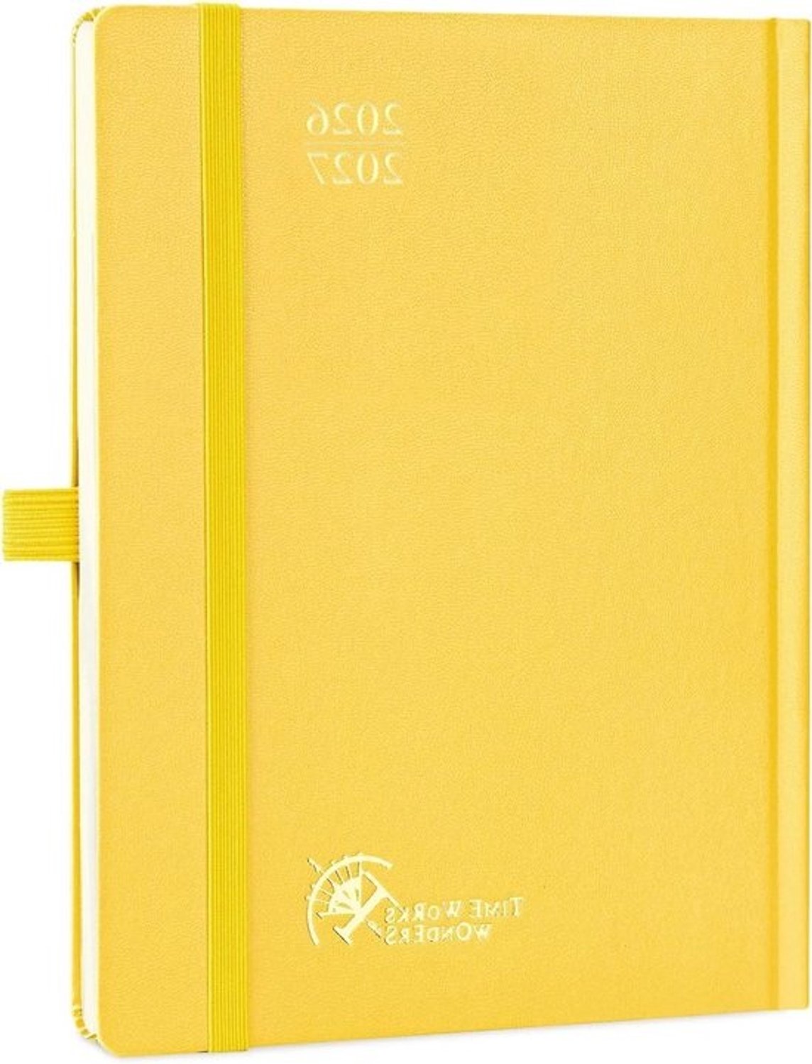 Agenda 2026 2027 - Weekplanner Schoolplanner - Afspraken Plannen - Verticaal Uurrooster - 22 x 165 cm - Licht geel