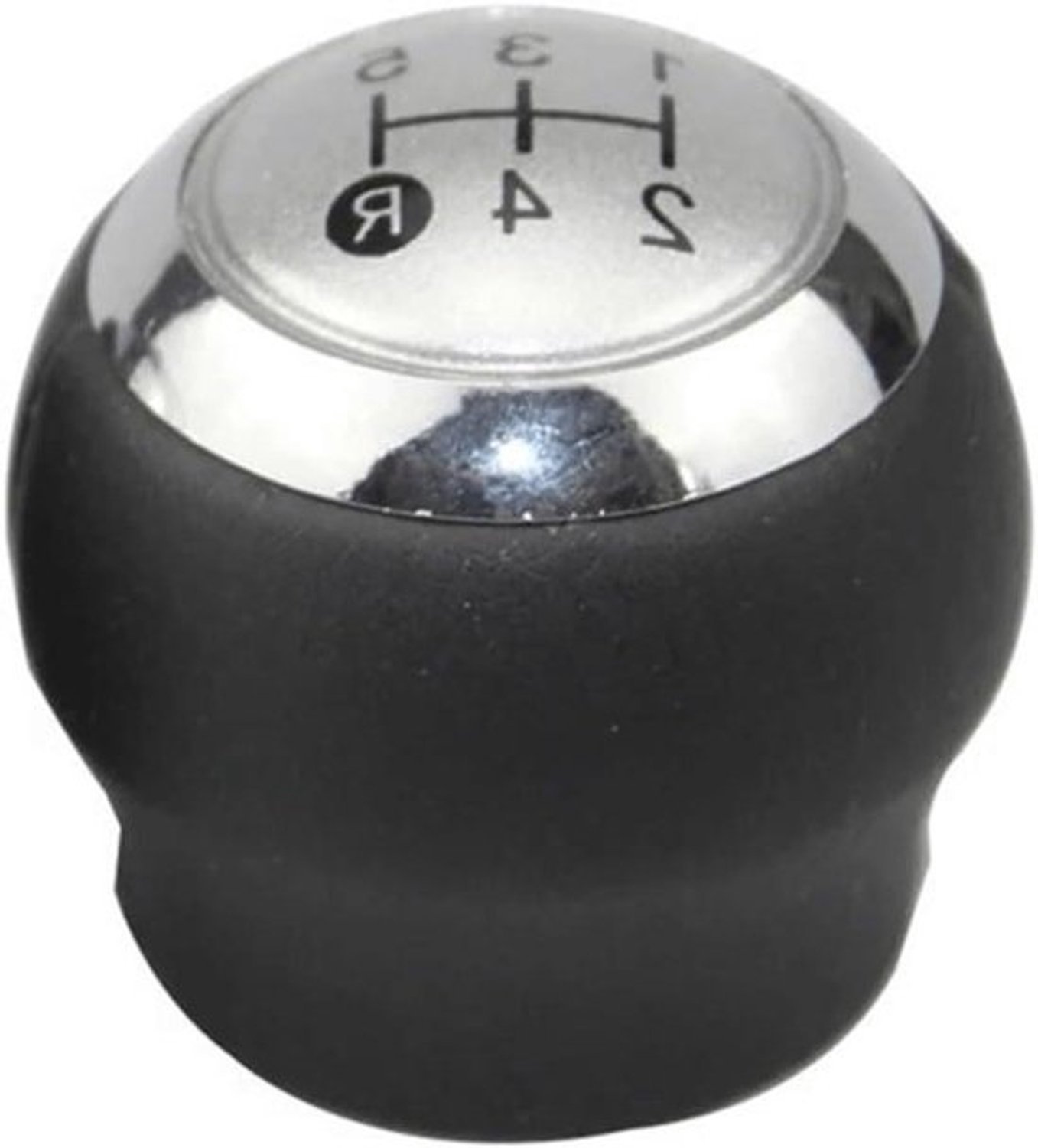 Versnellingspookknop - Pook Hendel - Auto Interieur - PU Leer - 5 Snelheden - Zwart Zilver