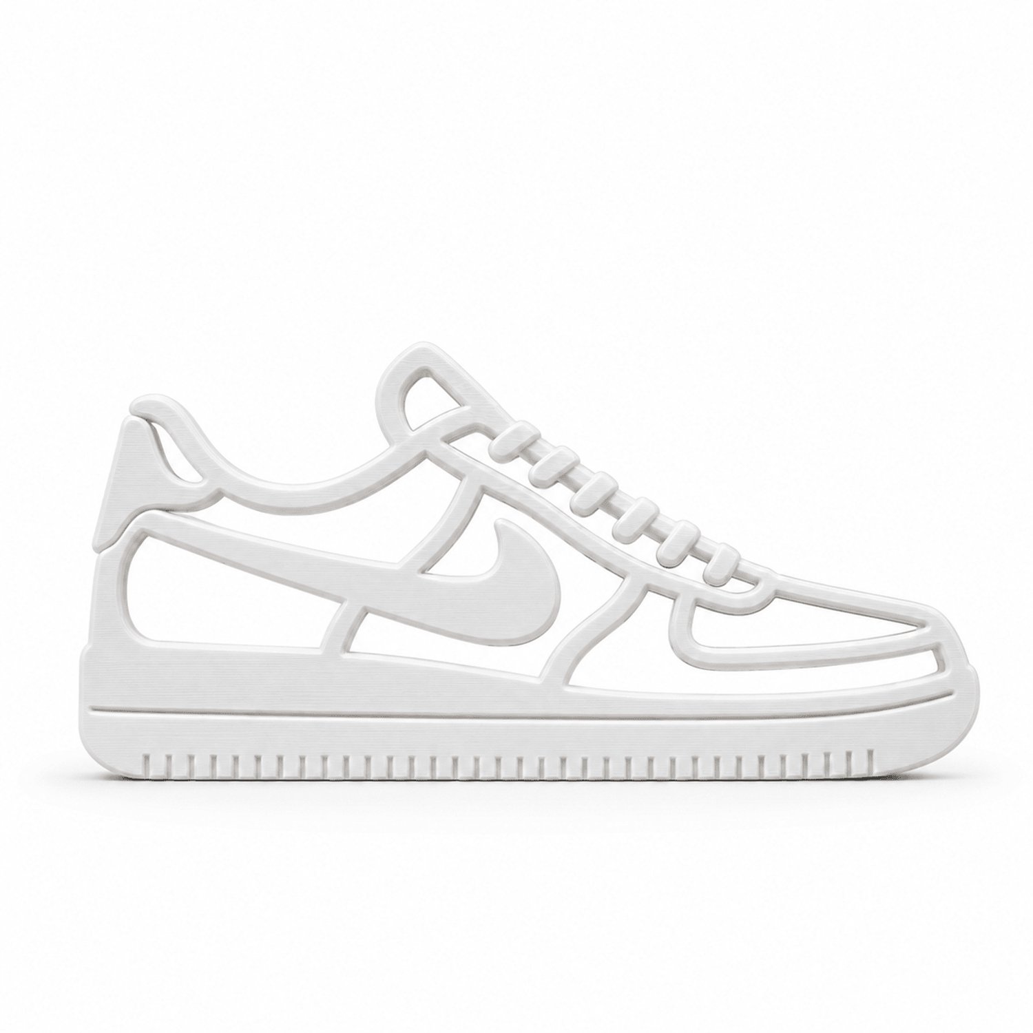 Sneakerdecoratie - basketbalsneaker - wit - 20 cm breed