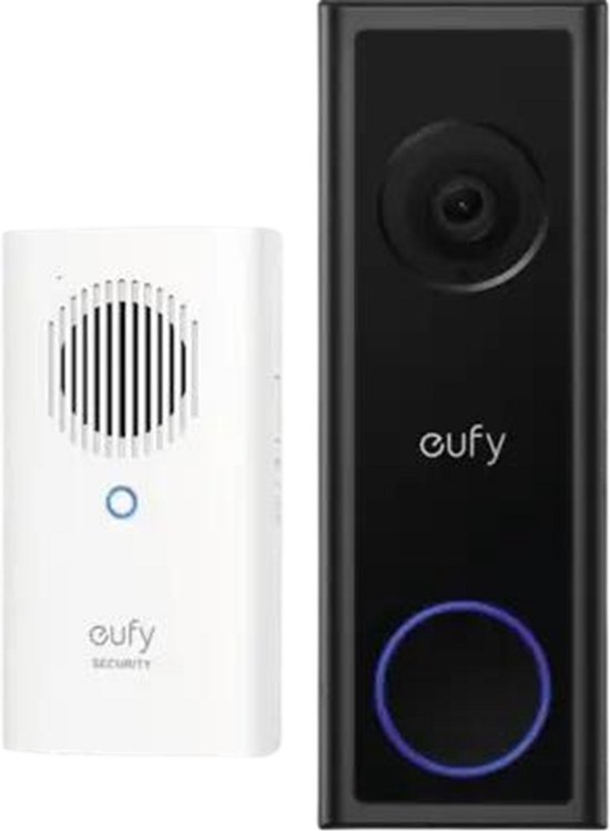 eufy Video Doorbell C30 + Chime - Voordeelbundel- 2K FHD, 16:9 Uitgebreid beeld, Eenvoudige installatie, Live videogesprek, Mens- en bewegingsdetectie, Compatibel met HomeBase S380, Geen abonnementskosten