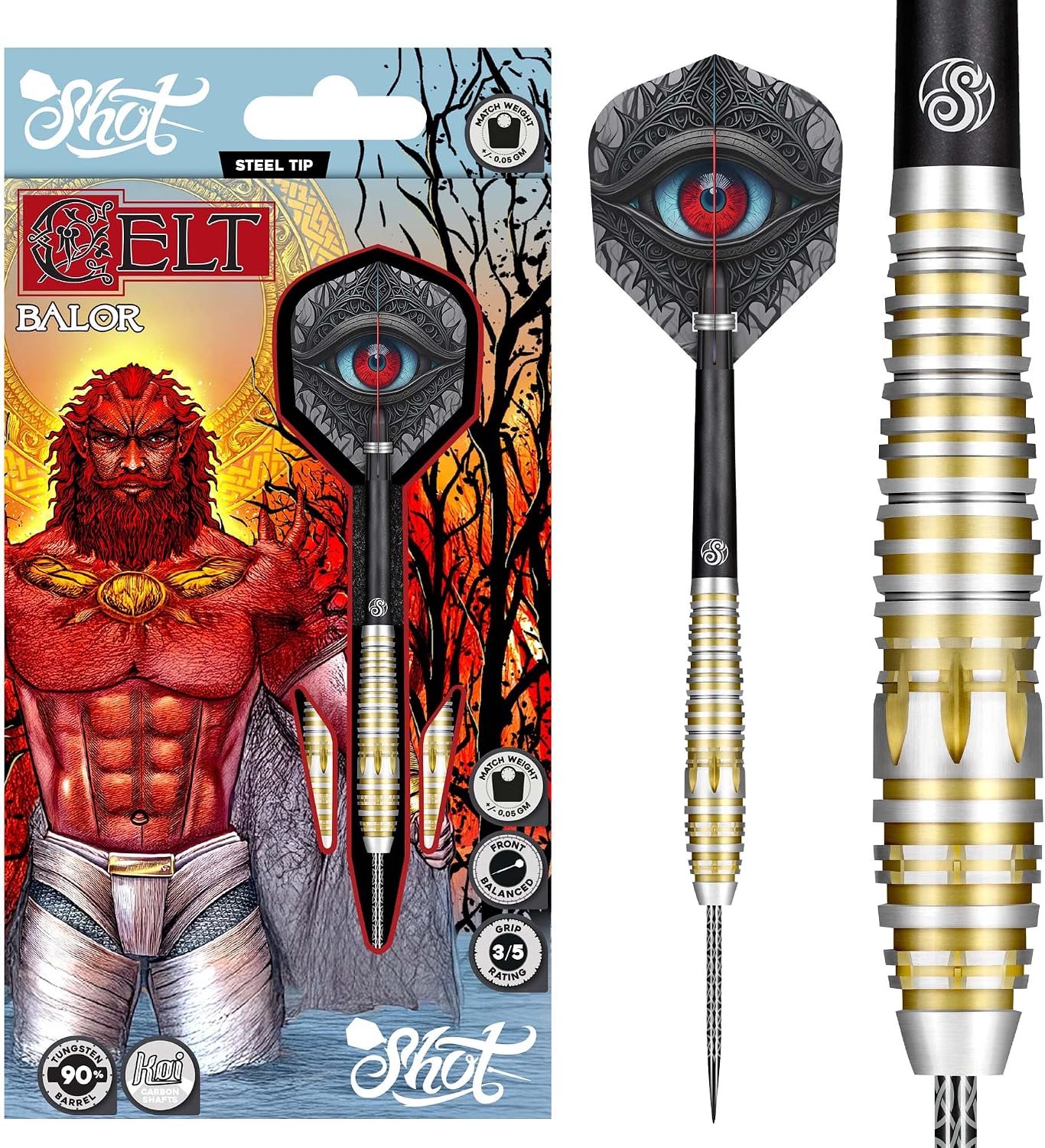 Darts pijl 25g - 90% tungsten - scherpe staalpunt - optimale controle - ShopVlot