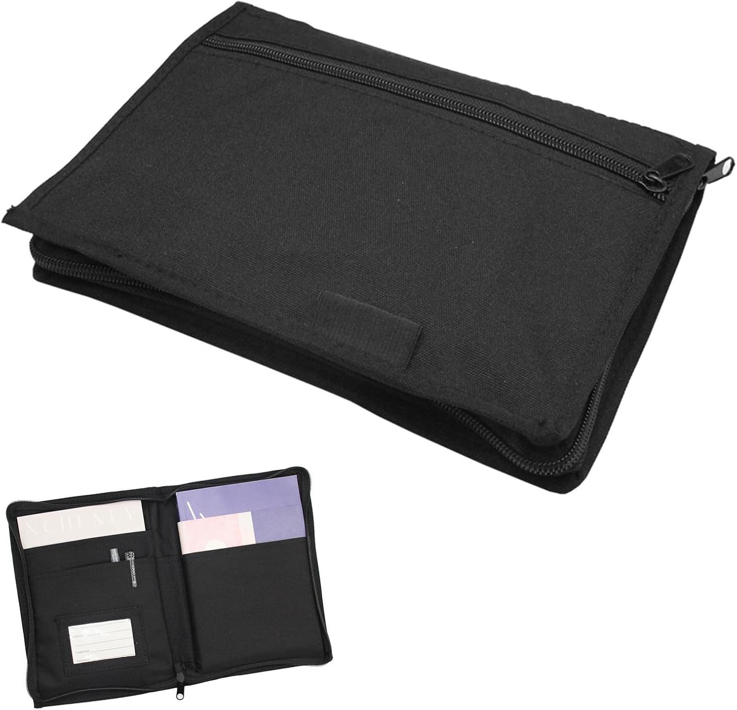 Auto opbergmap 17,5 x 24 cm - multifunctionele ritsmap - met vakken voor documenten - houdt je auto georganiseerd - ShopVlot