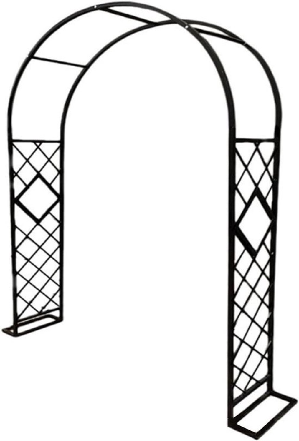 Metalen tuinboog prieel voor klimplanten rozen wijnstokken bruiloft decoratie zwart (3 m)