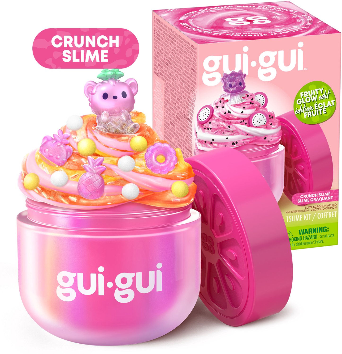 Gui Gui Fruity Glow - Crunch Slijm single pack - Maak je eigen fruitig geurende slime