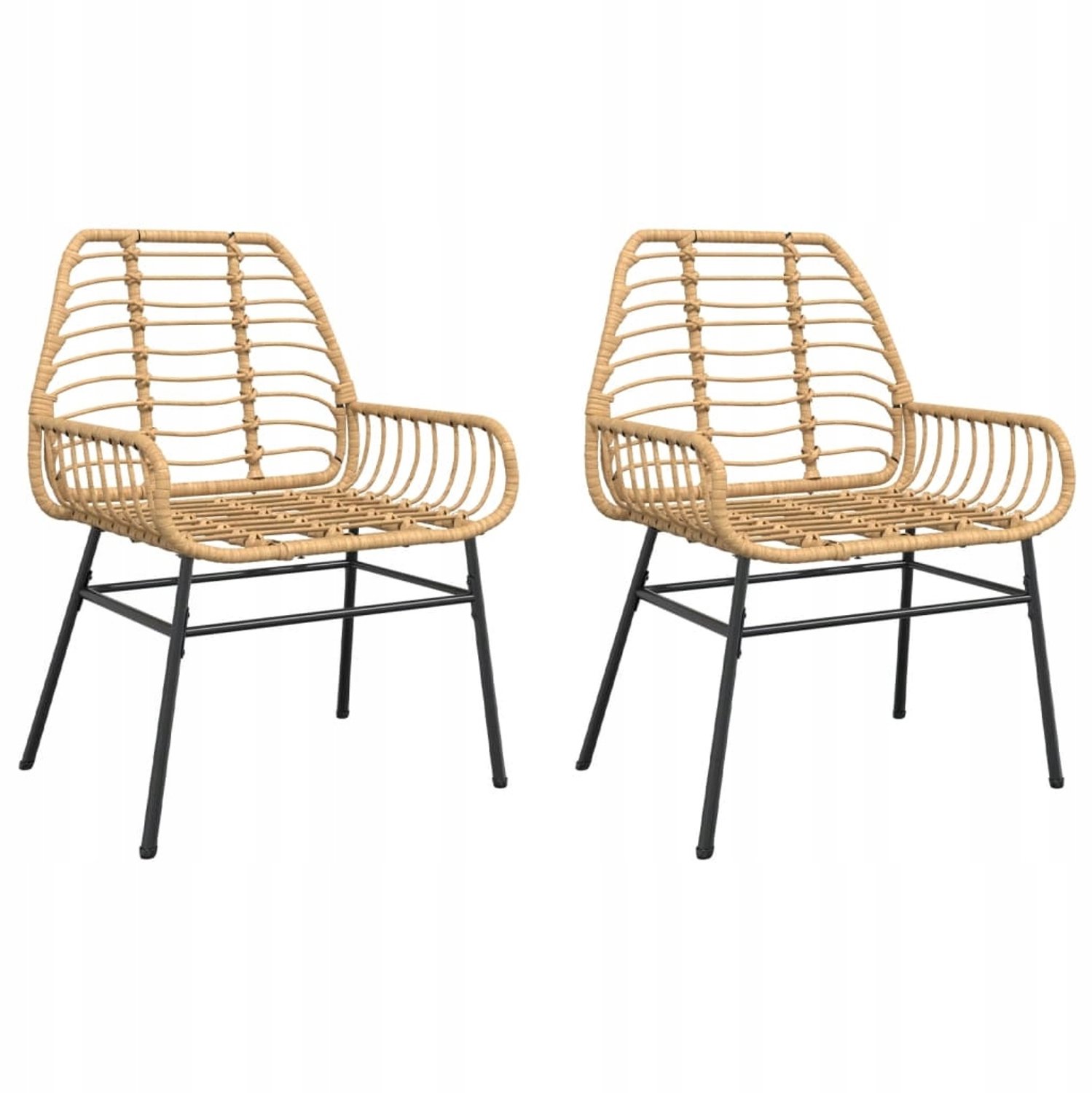 2x Tuinstoelen Rotan Bruin - Stabiel & Comfortabel