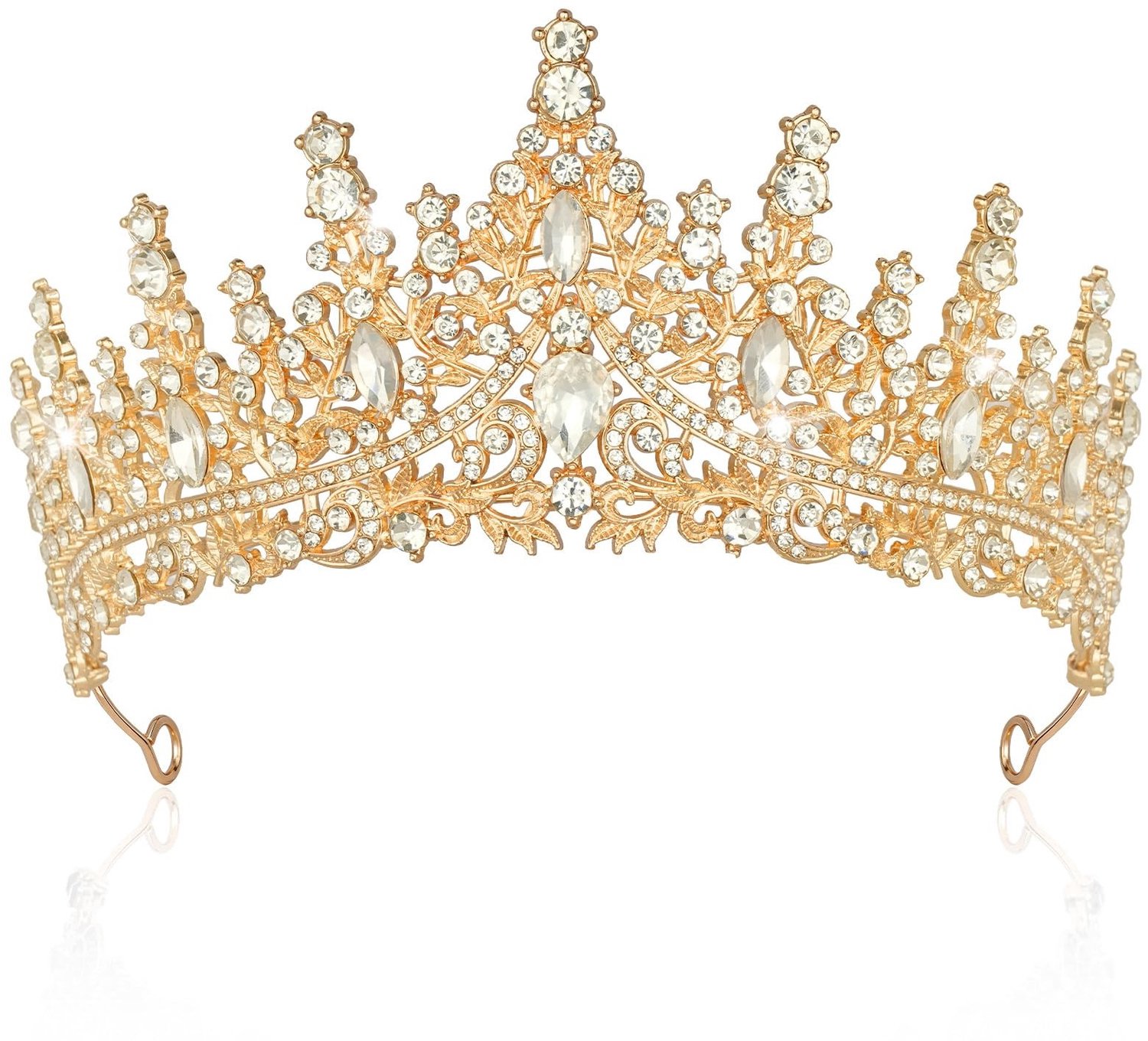 Gouden Tiara Dames 14,5 cm met Zirkonia - Bruiloft & Verjaardag