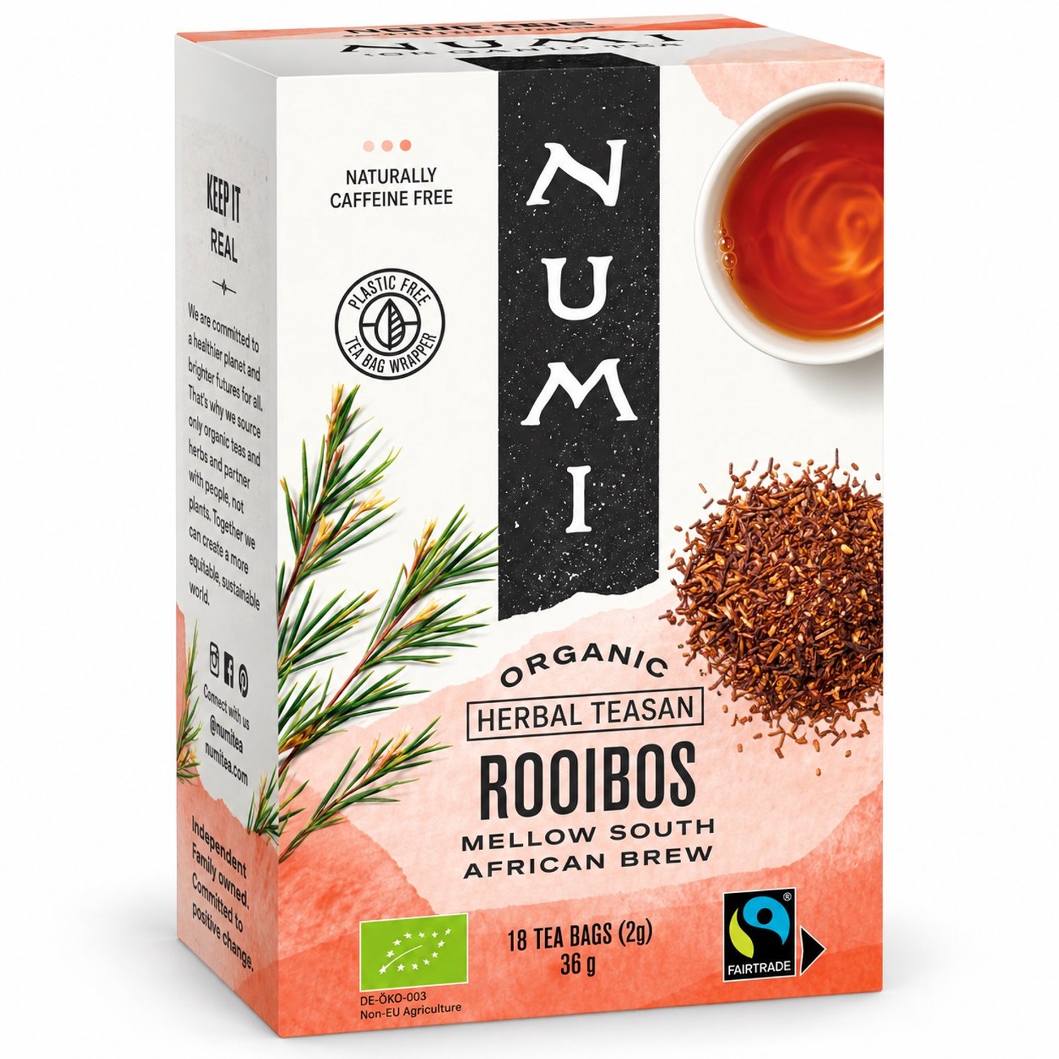 Numi Biologische Rooibos – Cafeïnevrije Biologische Rooibosthee - 6 doosjes