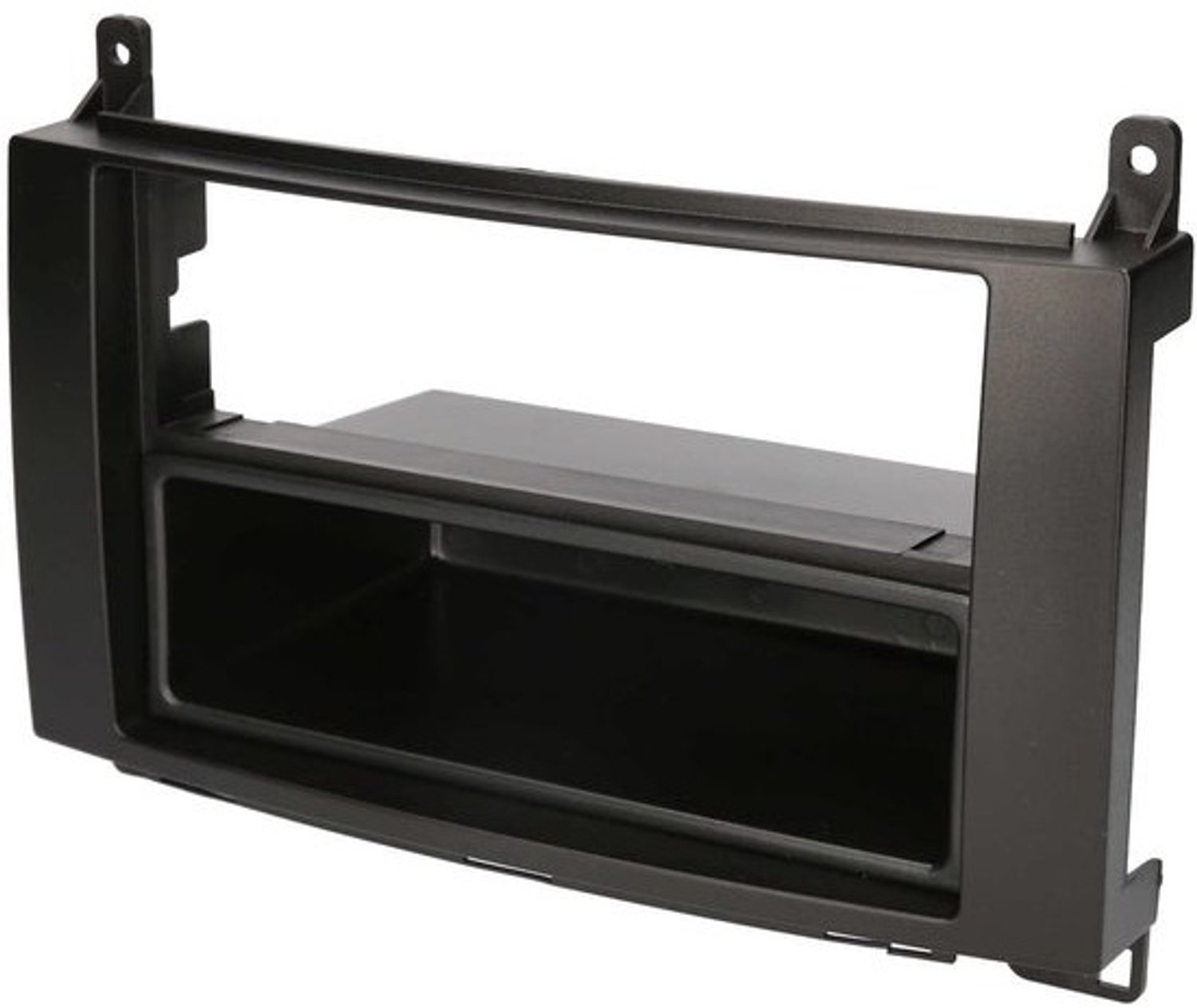 Inbouwradio Frame Dubbel DIN met 1-DIN Opbergvak voor Mercedes A-Klasse B-Klasse Vito Sprinter