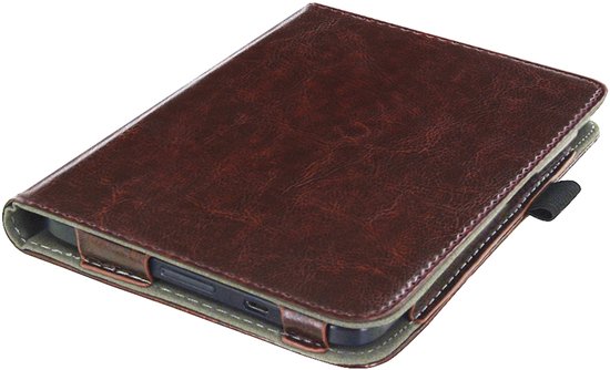 Hoesje geschikt voor Kobo Clara HD E-reader - iMoshion Vegan Leather Bookcase - Donkerbruin van iMoshion — afbeelding 4
