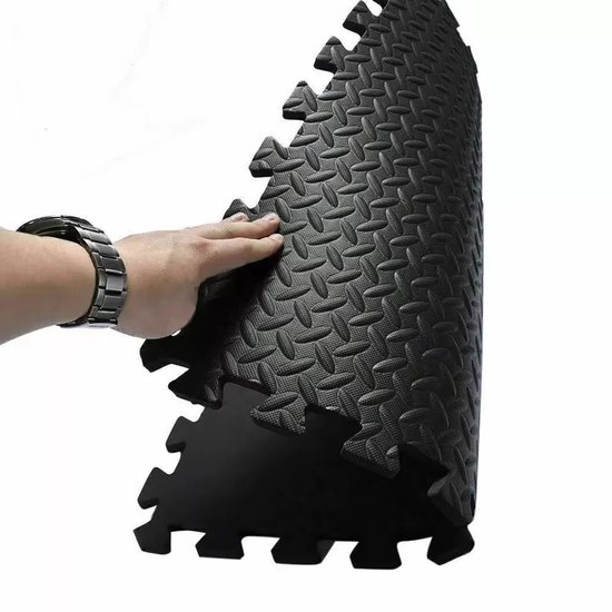 Sellino Gymvloertegels - Puzzelmaten - Antislip Fitness Vloermatten - Schokabsorberend - 24 Stuks - 60 x 60 cm - Gymtegels — afbeelding 2
