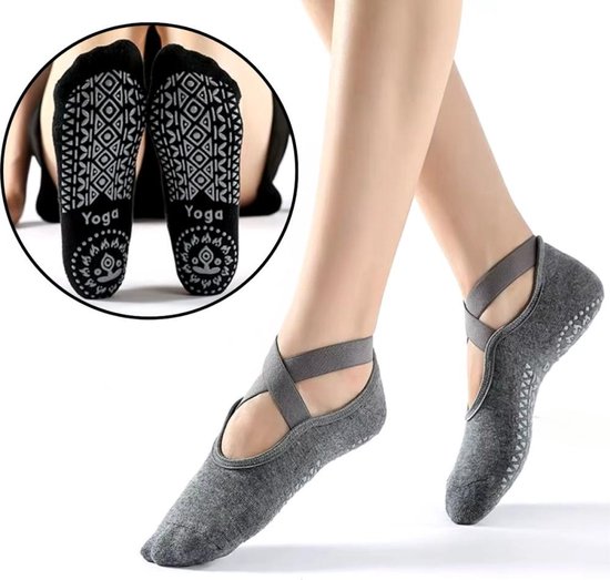 2 Paar - Yoga Enkelsokken - Ballerina Pilatessokken Grip - Antislip Sokken - Yoga & Pilates Sokken - Padel sokken - Alledaagse casual sokken - Wandelsokken - Sportsokken - Fietssokken Wielrensokken Fiets tennissokken & Voetbal - Katoen - EU 35–39 — afbeelding 4