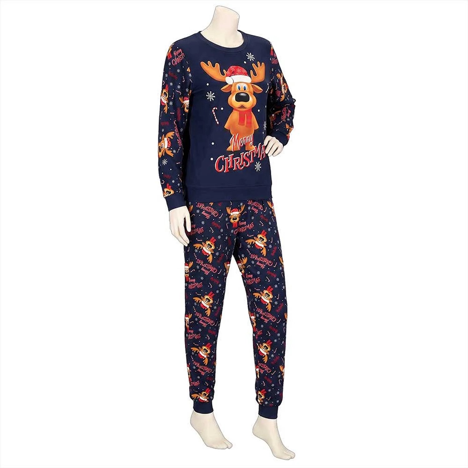 Apollo unisex pyjama - Kerst - 100% katoen - marine