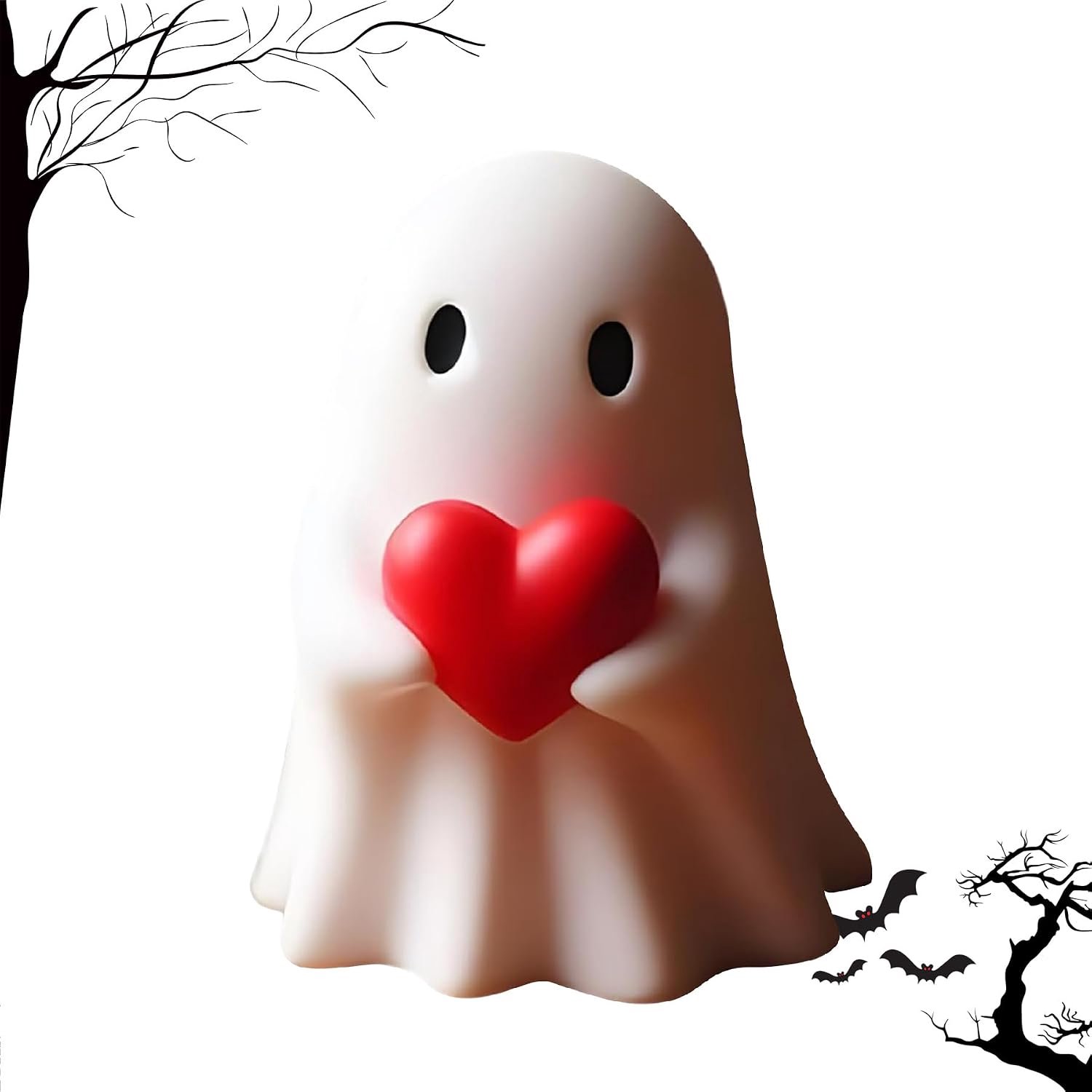 Halloween-spookbeeldje, spookbeeldje met rood hart