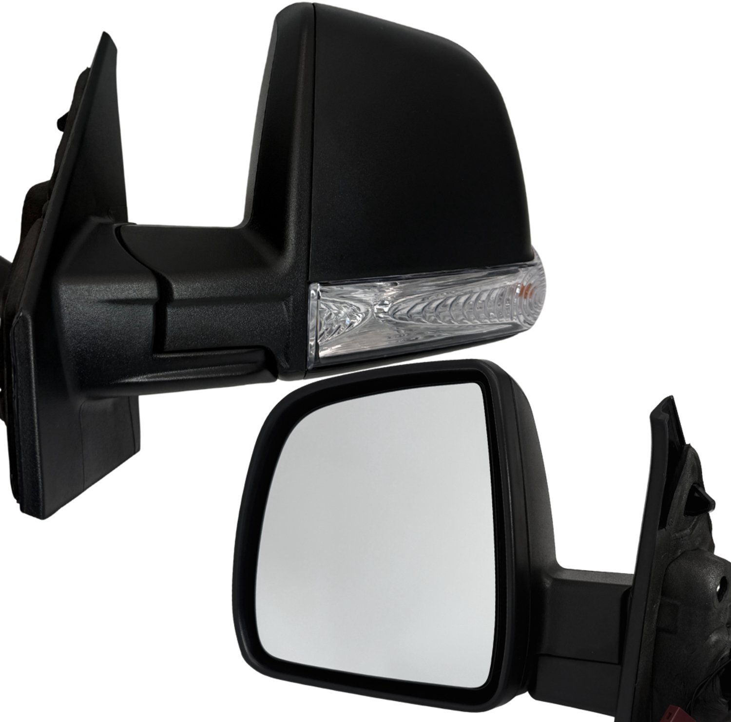 BILMAX Linker Buitenspiegel Vervanging voor Fiat Doblo 2 2010–2022, Opel Combo D 2012–2018, Handmatig Verstelbaar, Niet-Verwarmd, Met Richtingaanwijzer, Zwart, 2-Pins (Bestuurderszijde)