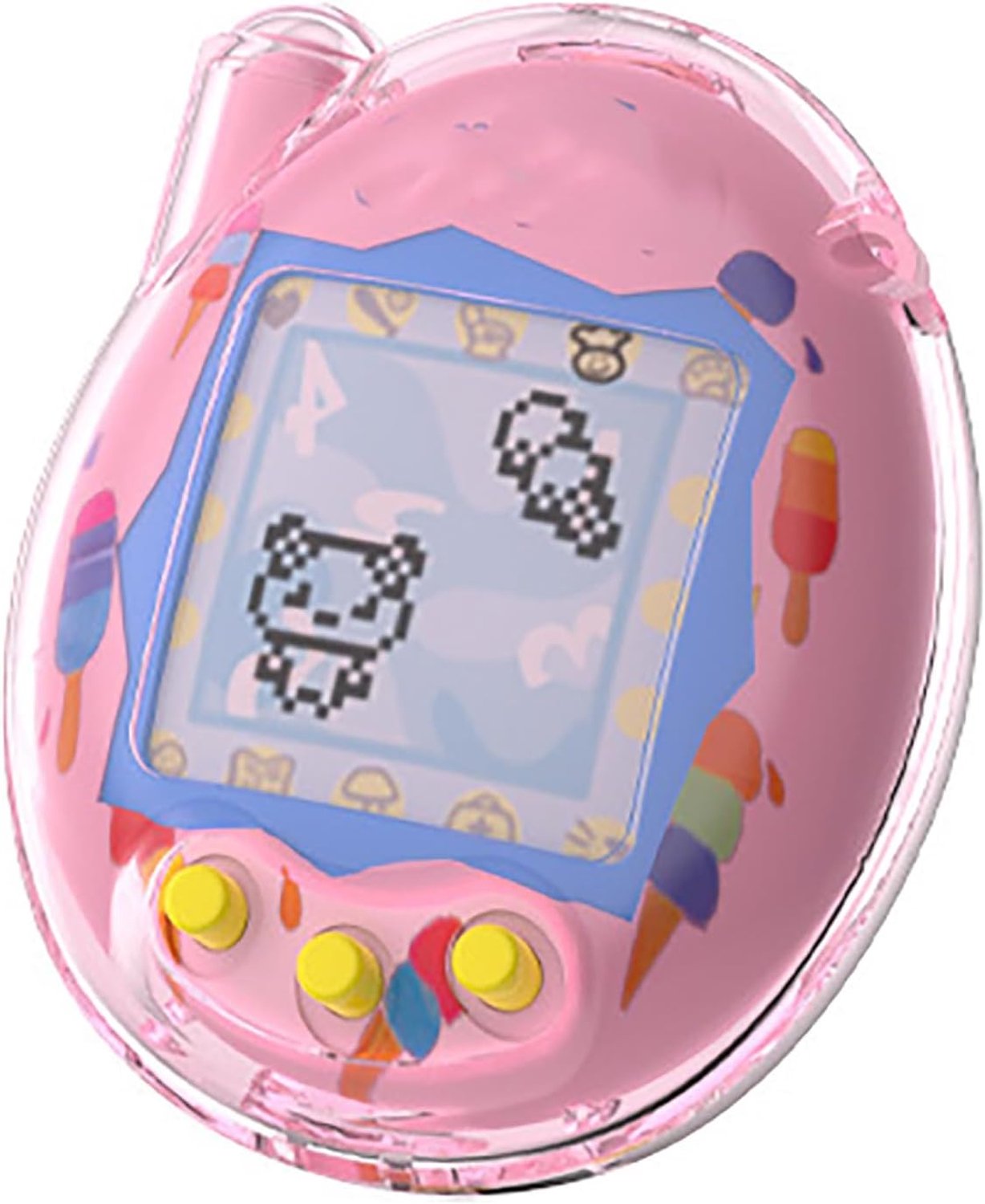 Hoes compatibel met Tamagotchi Connection - transparant roze - hard PC materiaal - ServiceTopper