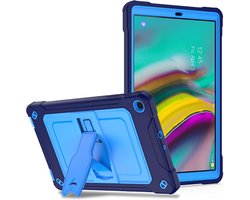Tablethoes geschikt voor Samsung Galaxy Tab A 10.1 inch (2019) SM-T510 / SM-T515 – Heavy Duty Beschermhoes met Standaard – Schokbestendige Kinderhoes – Marineblauw/Blauw